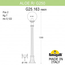 Садовый светильник-столбик FUMAGALLI ALOE`.R/G250 G25.163.000.VZF1R Садовый светильник-столбик FUMAGALLI ALOE`.R/G250 G25.163.000.VZF1R